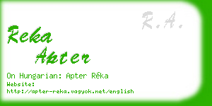 reka apter business card
